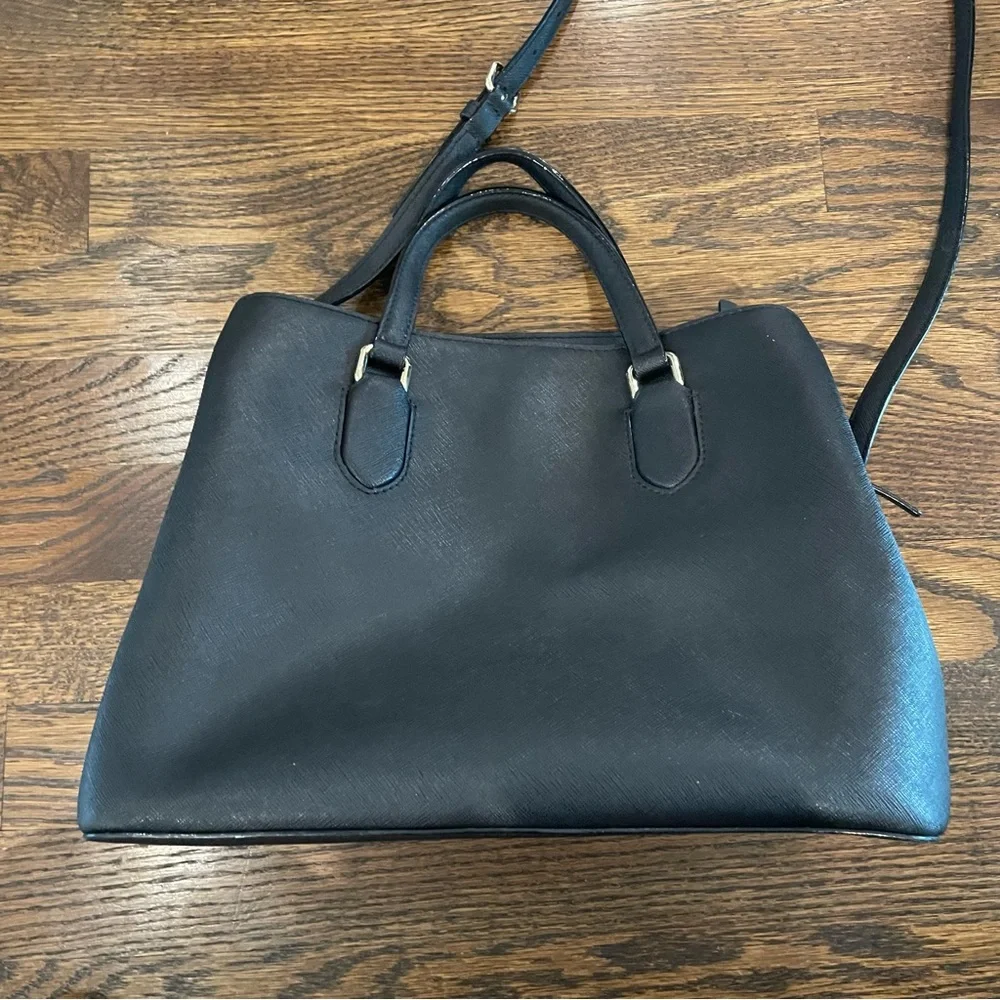 KATE SPADE Evangelie Laurel Way Black Leather Satchel